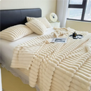 plaid épais doux en polaire corail pour lit