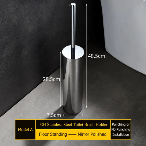 porte-brosse mural en acier inoxydable durable sans perforation
