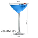 Verres à pied élégants cocktail champagne martini vin