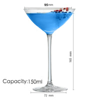 Verres à pied élégants cocktail champagne martini vin