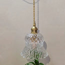 suspension en verre transparent pour éclairage moderne et décoratif