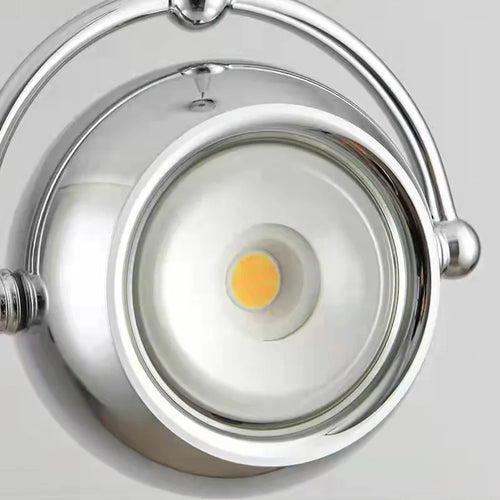 Rotierbare LED-Pendelleuchte mit verstellbarem Metallseil - vue 6 sur 9