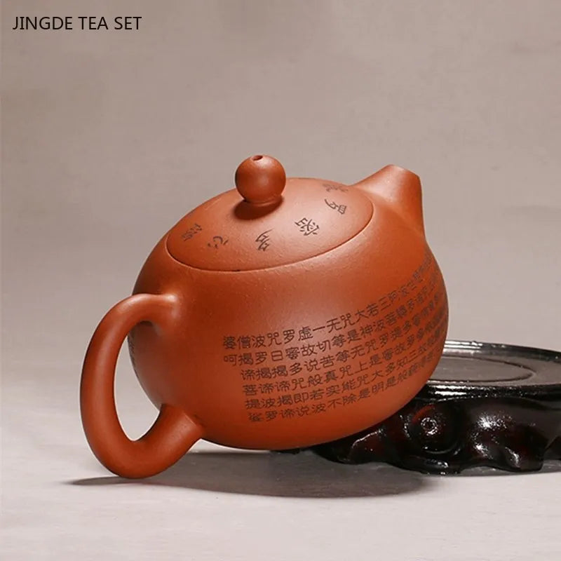 Théière yixing artisanale zisha motif coeur avec louche - vue 7 sur 7