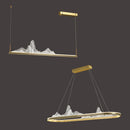 SANDYHA Pendelleuchte Schneeberge Chinesischer Stil Designer Landschaft Kreative LED-Leuchte für Wohnzimmer Esszimmer Bar