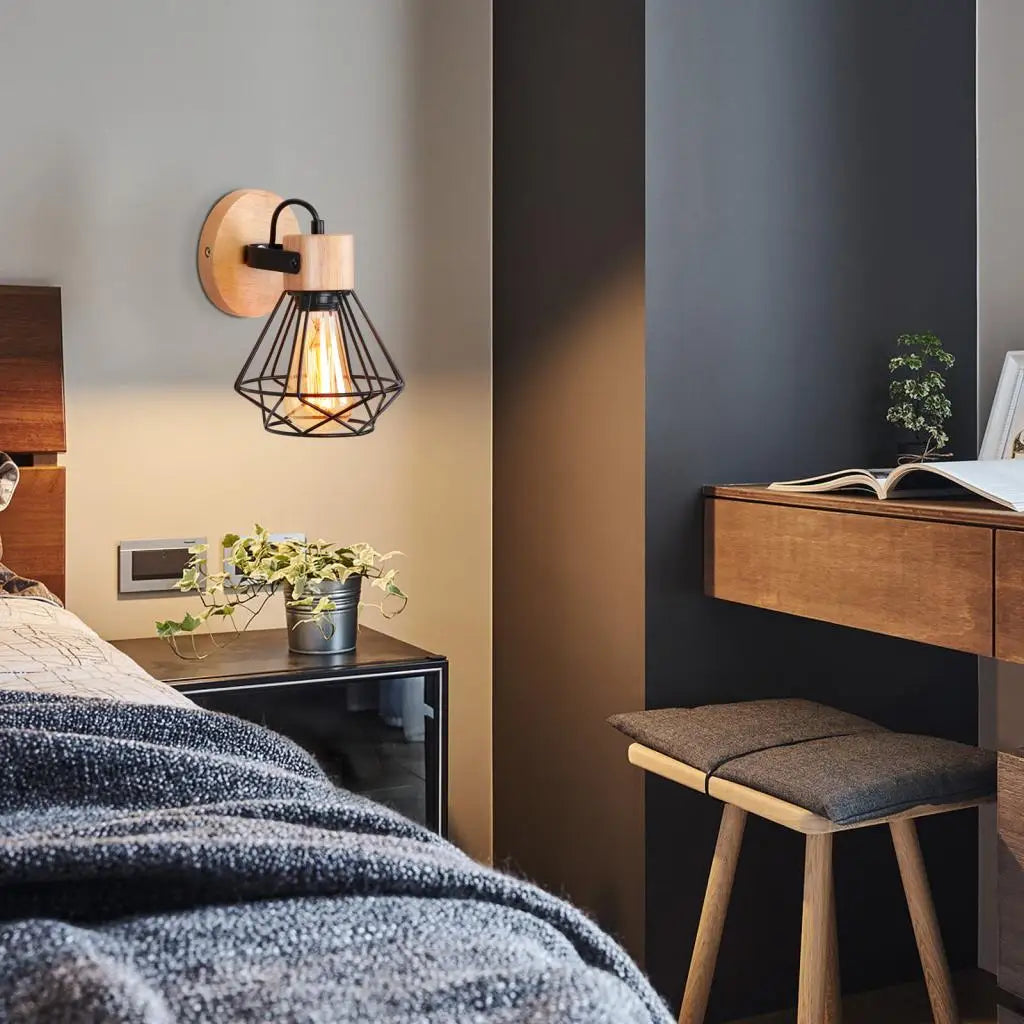 lampes suspendues nordiques en bois massif pour intérieur hôtel café bar - vue 6 sur 14