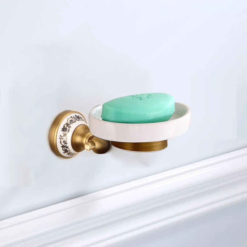ensembles daccessoires en laiton massif pour salle de bain rétro - vue 13 sur 20