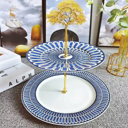 Assiette decorative europeenne motif sceau pour tea time