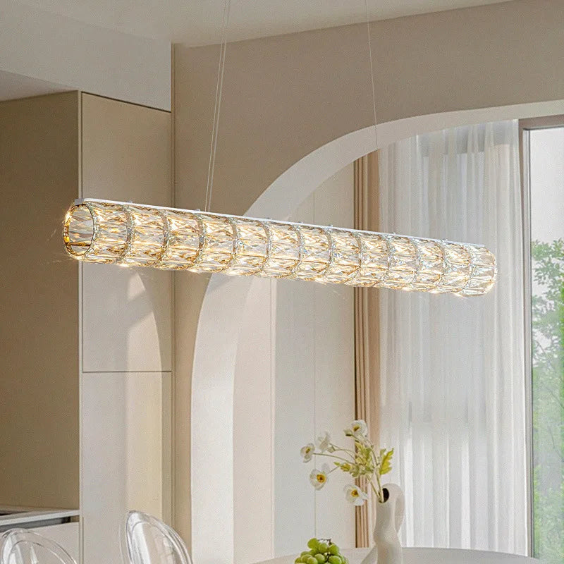 lustre en cristal moderne à suspension simple et élégant - vue 3 sur 10