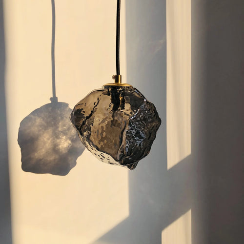 lustre nordique en verre lave glace forme créative rétro