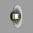 Moderne minimalistische Wandleuchte aus Glas und Gold
