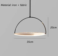 suspension ronde en tissu pour intérieur contemporain et chaleureux