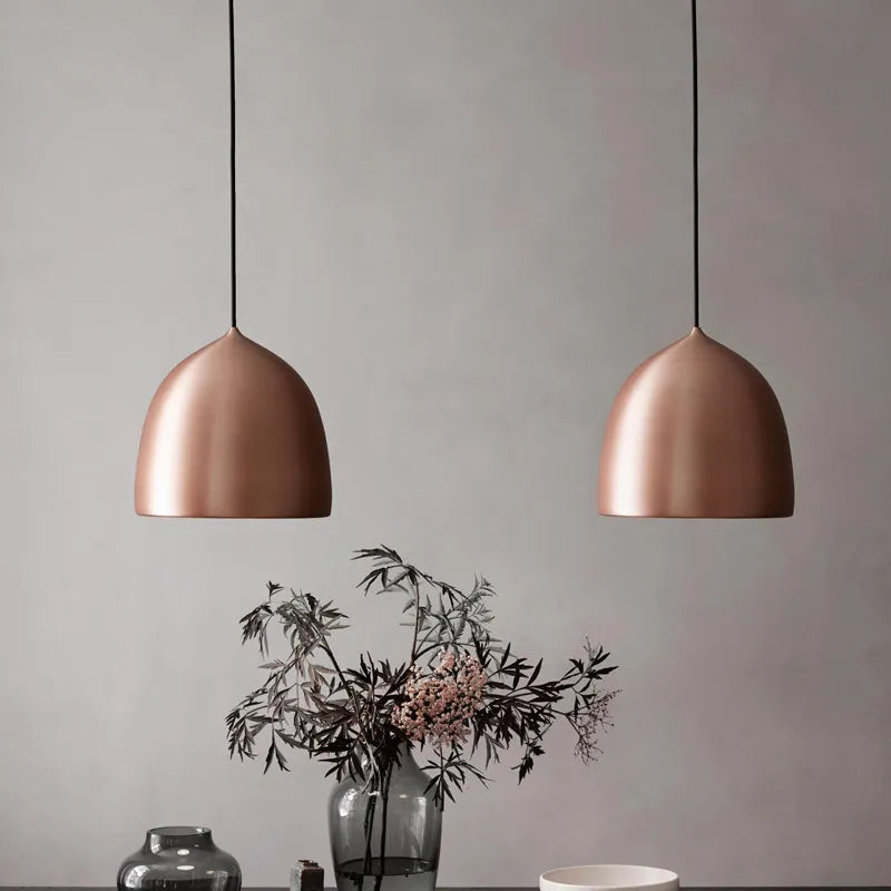 Lustre créatif nordique Restaurant lampes suspendues Post-moderne LED E27 Bar chambre blanc noir Rose or décoration lumières