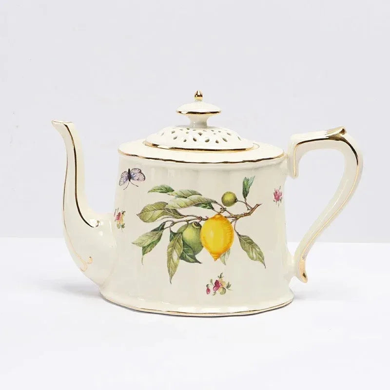 Assiette ceramique motif citron style europeen elegant