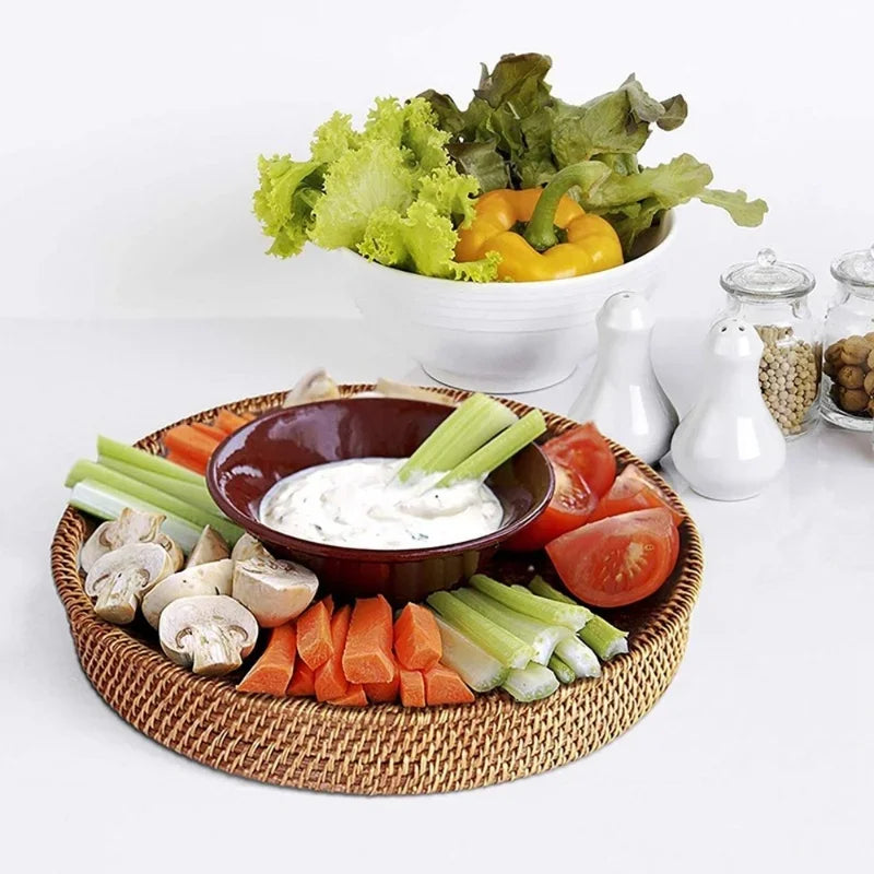 panier en rotin tressé pour fruits thé pain et rangement - vue 6 sur 12