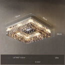 LED-Deckenleuchte quadratisch rechteckig Kristall gold dimmbar