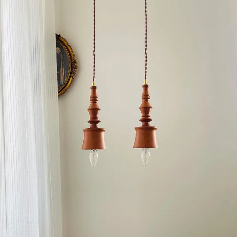 lampe de chevet rétro en bois style japonais pour bar et restaurant - vue 7 sur 9