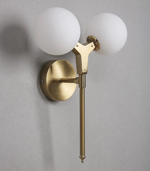 Nordische Wandleuchte mit zwei Köpfen modernes Design - vue 3 sur 6