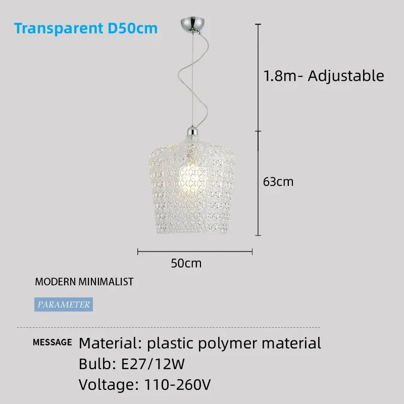 Moderner italienischer Kronleuchter mit LED-Acrylbeleuchtung