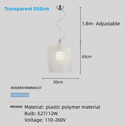 Moderner Acryl-Kronleuchter für elegante Wohnraumgestaltung - vue 9 sur 16