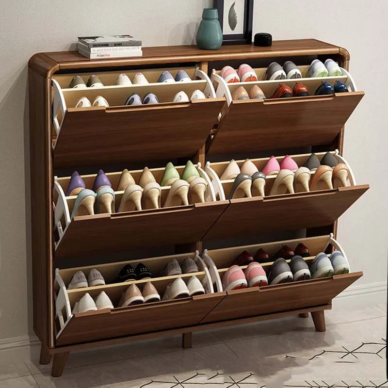 meuble à chaussures en bois design moderne gain de place luxe - vue 6 sur 22