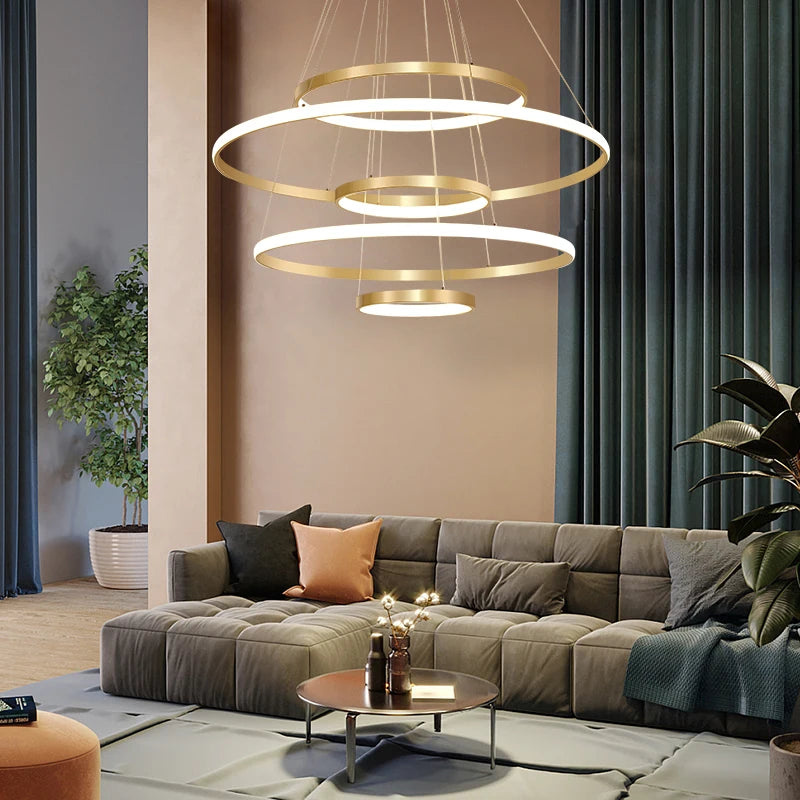 lustre moderne en style nordique avec télécommande et lumière led - vue 4 sur 30