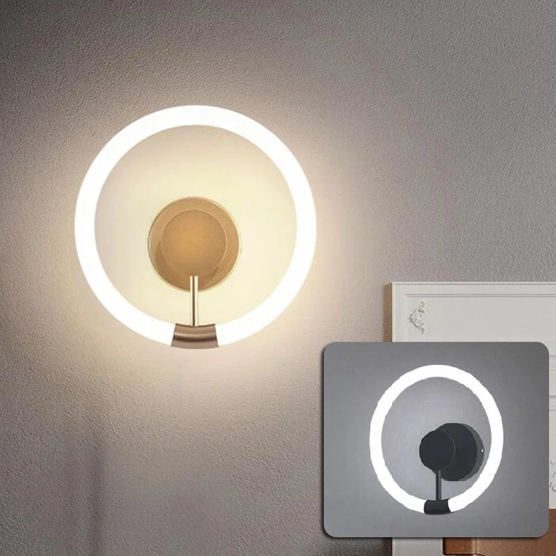 Applique murale LED Moderne Or Cercle - vue 2 sur 8