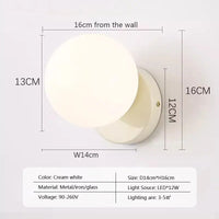 Applique murale LED nordique Macaron crème
