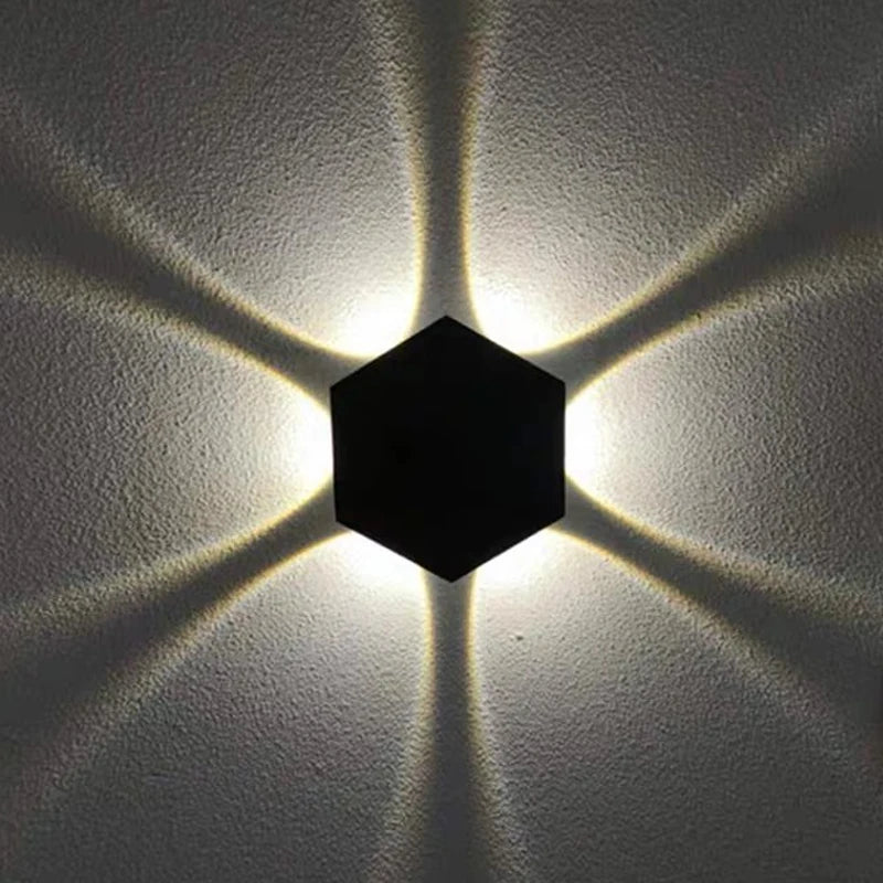 Hémisphère quatre côtés applique murale haut vers le bas Led 4W chevet couloir décor à la maison fond applique balcon jardin extérieur applique murale - vue 7 sur 10