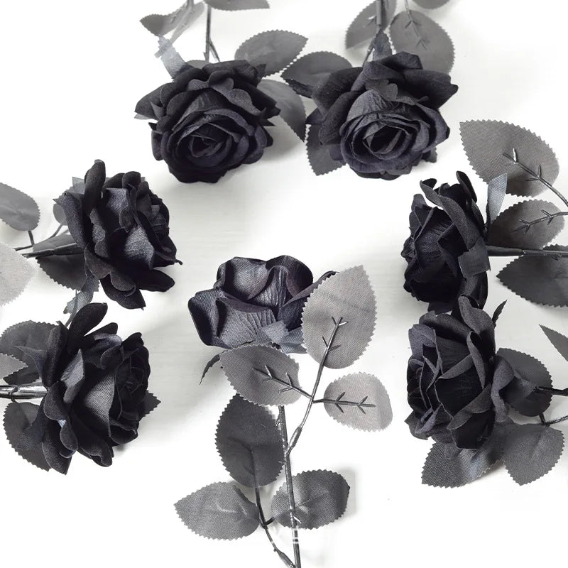 roses artificielles gothiques pour décorations dHalloween mariage fête - vue 6 sur 7