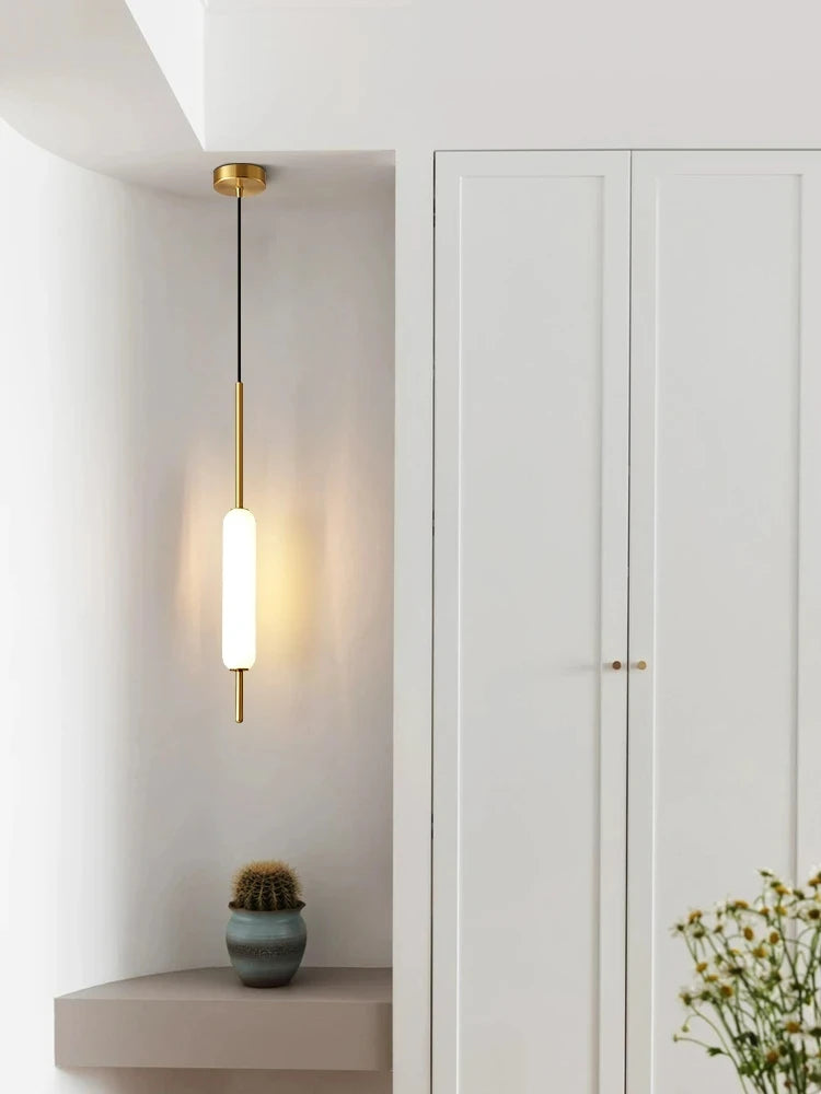 Suspension design nordique moderne minimaliste en métal et verre