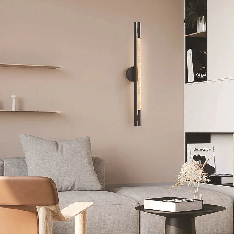 LED-Wandleuchte Minimalistisch Aus Weichem Silikon-Fasergeflecht - vue 10 sur 18