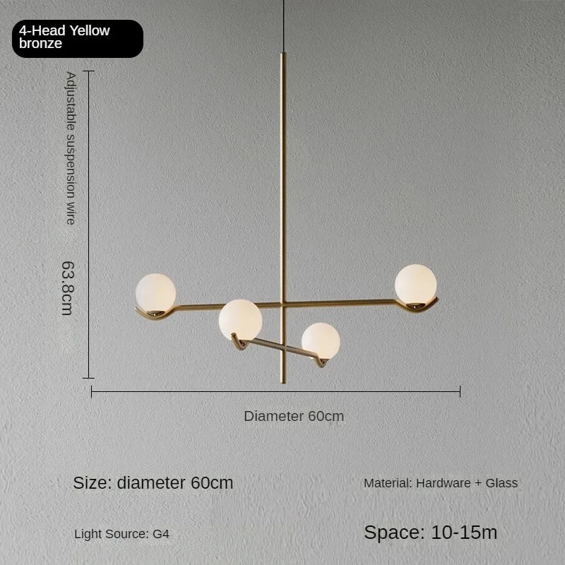 Minimalistische postmoderne Pendelleuchte für elegante Inneneinrichtung - vue 8 sur 12