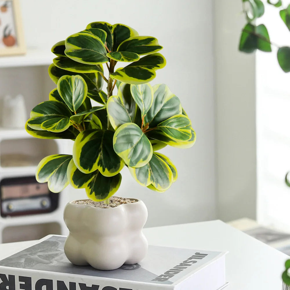 arbre artificiel de ficus à feuilles de cœur pour décoration intérieure et extérieure - vue 4 sur 9