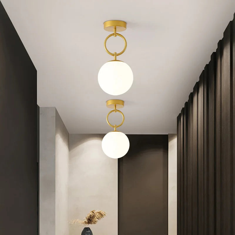 plafonnier led en verre moderne nordique de haute qualité