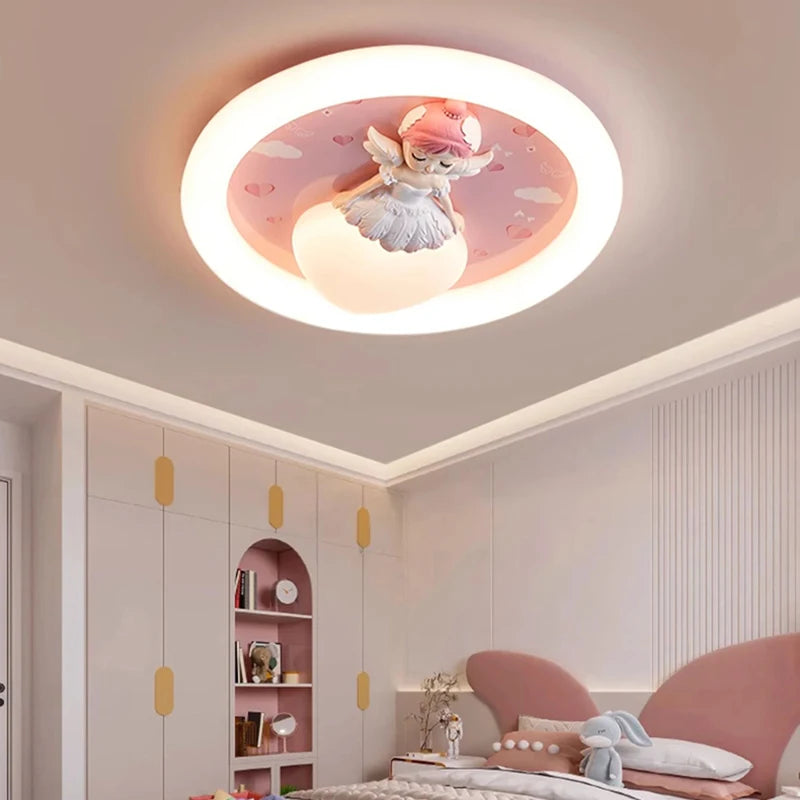 Full Spectrum Children's Room Ceiling Lamp Cartoon Resin Princess Ceiling Light Kids Baby Room Bedroom Nursery School Decor 220V - vue 2 sur 8