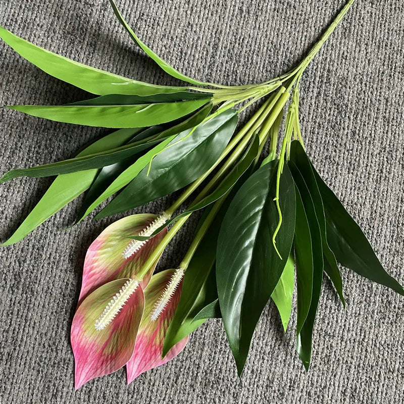 plantes artificielles tropicales monstera anthurium pour décoration intérieure - vue 9 sur 12