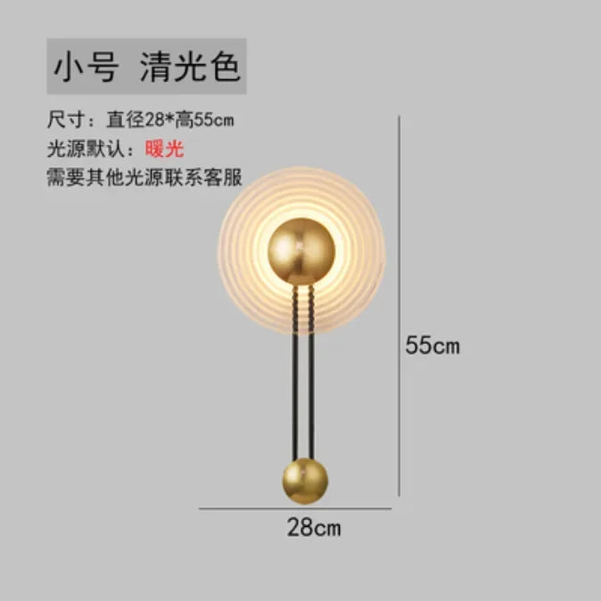 LED-Wandleuchte nordisch mit Wellen modern und schlicht - vue 8 sur 10