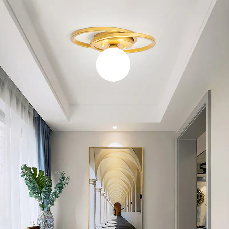 Plafonnier led or noir allée maison balcon 
(72 caractères) - vue 3 sur 10