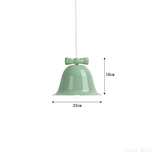Moderne Pendelleuchte in Glockenform mit dekorativer Schleife - vue 13 sur 20
