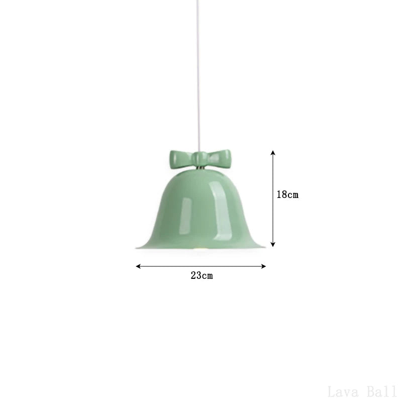 Moderne Pendelleuchte in Glockenform mit dekorativer Schleife - vue 12 sur 20