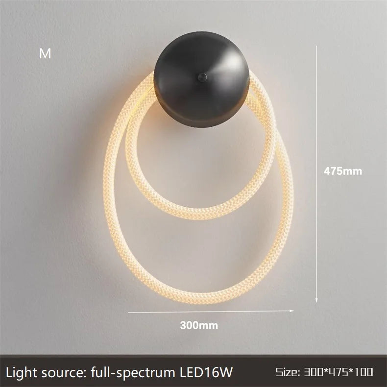 LED-Wandleuchte Minimalistisch Aus Weichem Silikon-Fasergeflecht - vue 13 sur 18