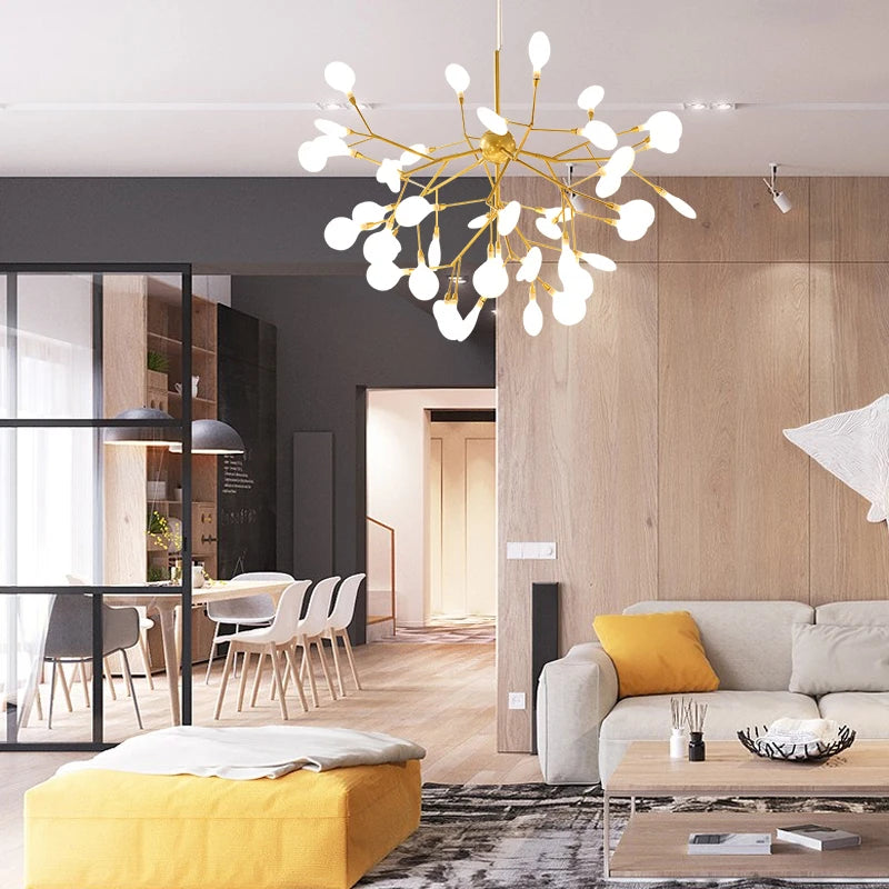 lustre moderne en forme de branche d'arbre décoratif élégant - vue 10 sur 9