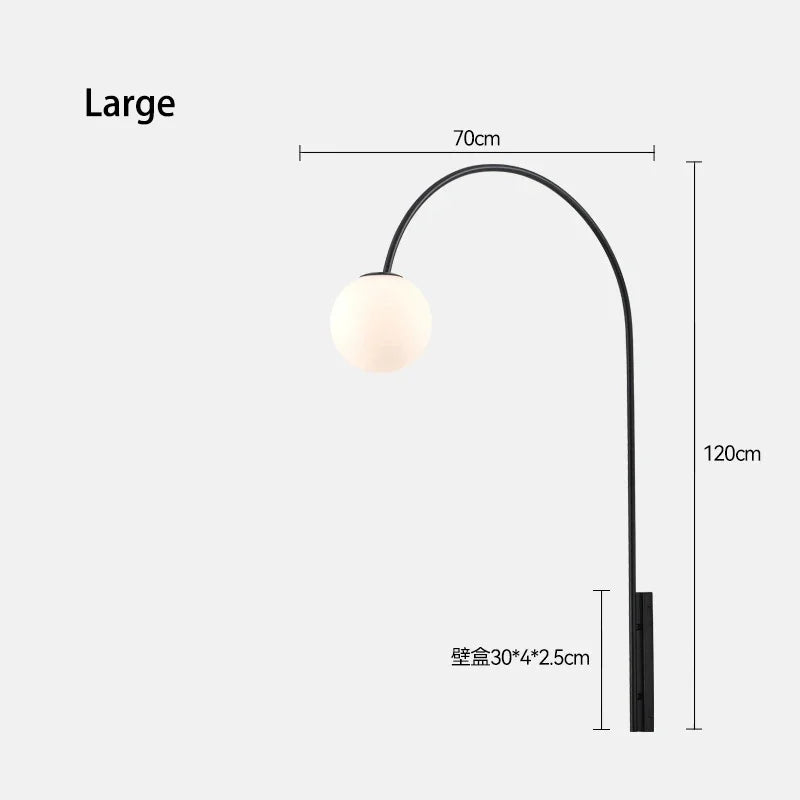 Minimalistische nordische Glas-Wandleuchte für moderne Dekoration