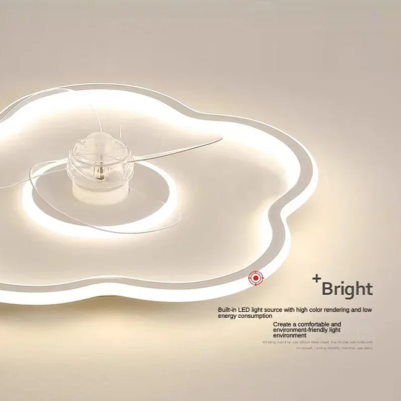 ventilateur de plafond moderne avec lumière led intégrée - vue 4 sur 8