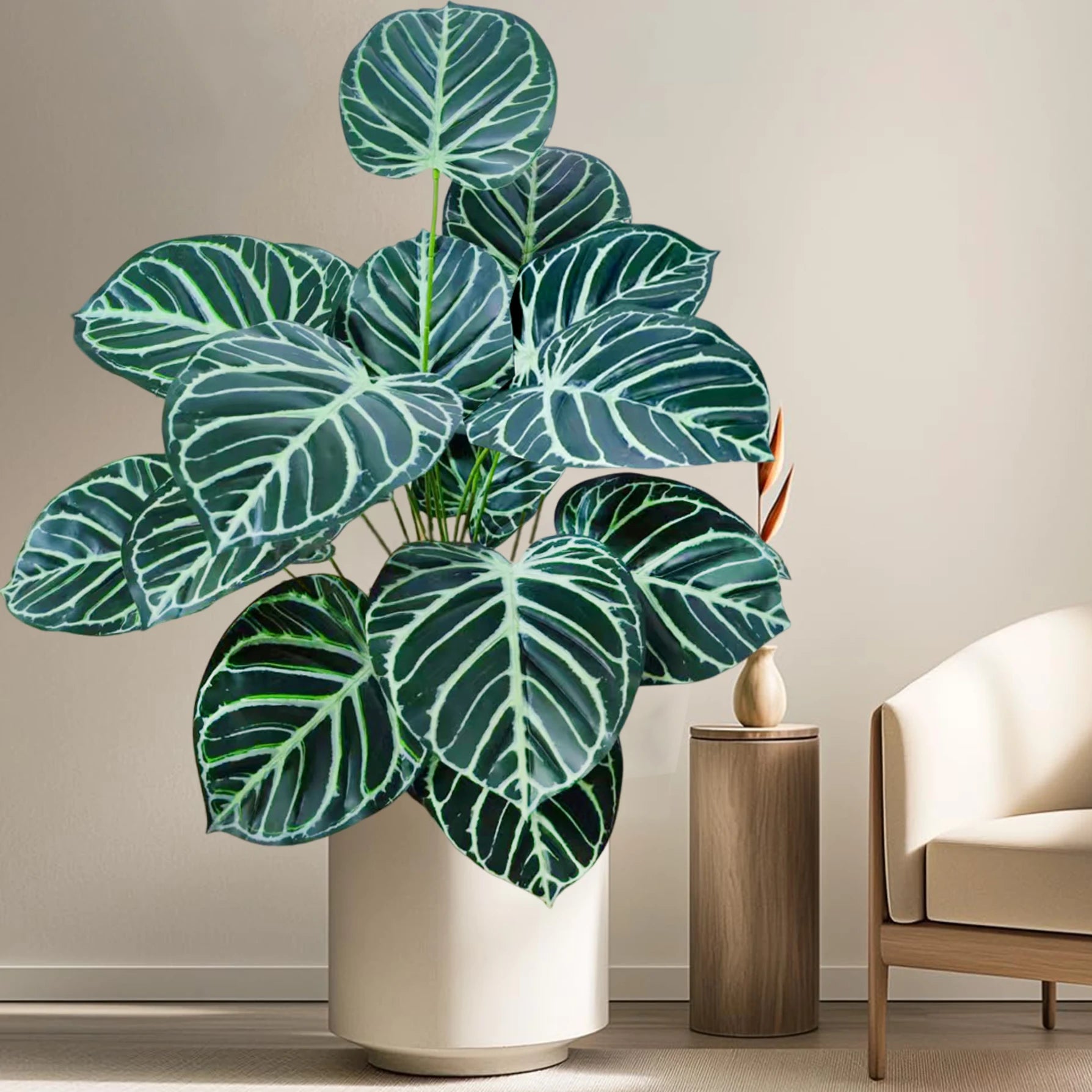 plante artificielle en pot feuille de pommier pour décoration intérieure - vue 4 sur 17
