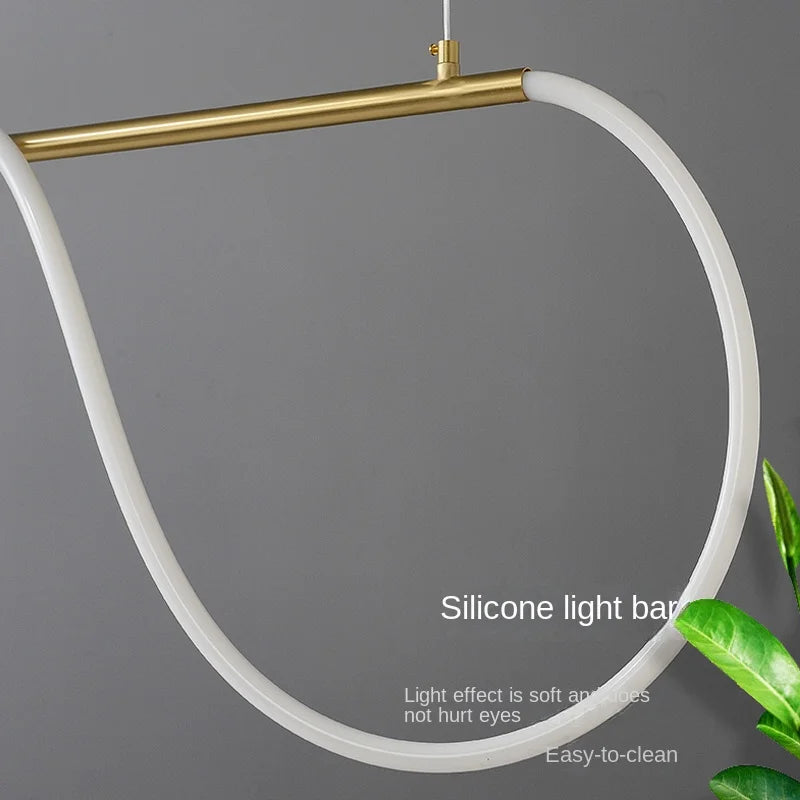 lustre led moderne long tuyau minimaliste pour bar - vue 5 sur 25