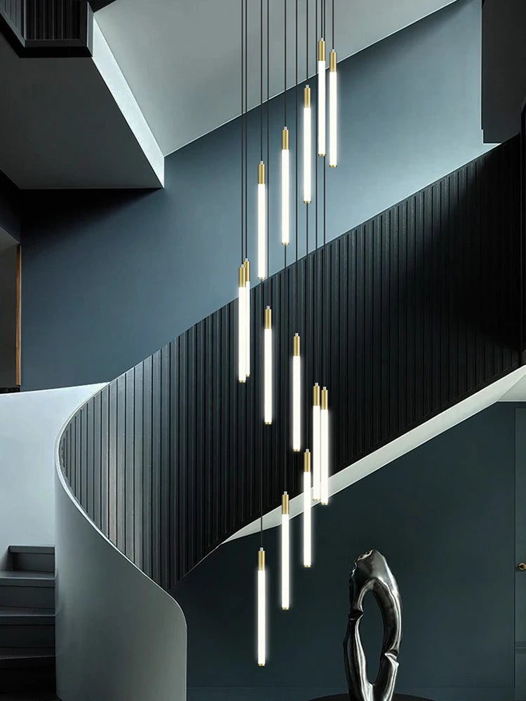 lustre moderne suspendu pour éclairage intérieur design loft - vue 4 sur 18