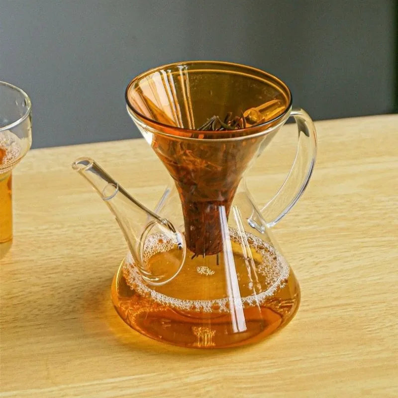 Théière kung fu en verre avec infuseur rapide - vue 4 sur 7