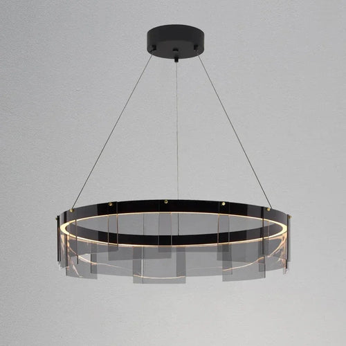 Moderne Glasspendelleuchte für elegantes und minimalistisches Licht - vue 3 sur 9