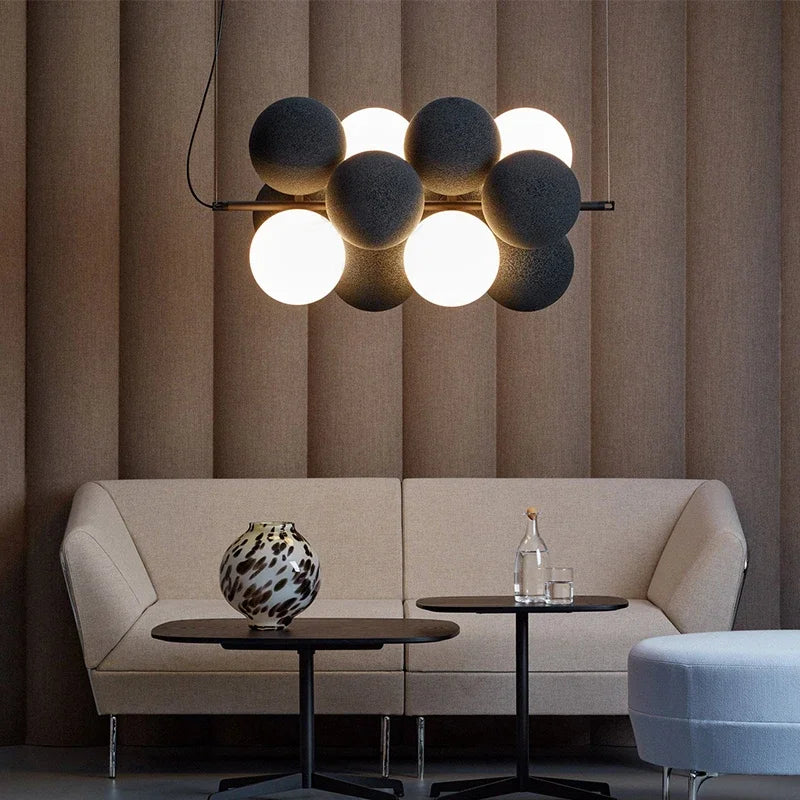 Lustre en flanelle style nordique art moderne design - vue 4 sur 11